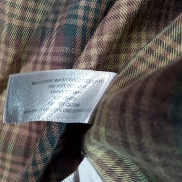 Cutter & Buck Mens Shirt Button Up Brown XL Plaid Long Sleeve Pocket Collar - Picture 11 of 12